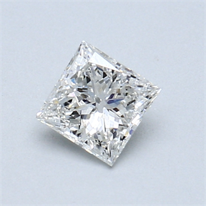 Picture of 0.46 Carats, Princess Diamond with  Cut, F Color, SI2 Clarity and Certified by GIA