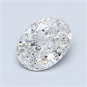 0.88 Carats, Oval Diamond with  Cut, G Color, I2 Clarity and Certified by GIA