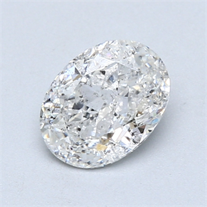 Picture of 0.88 Carats, Oval Diamond with  Cut, G Color, I2 Clarity and Certified by GIA