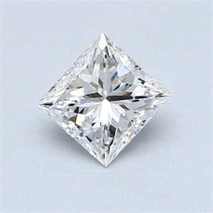 Picture of 0.66 Carats, Princess Diamond with  Cut, G Color, SI2 Clarity and Certified by GIA