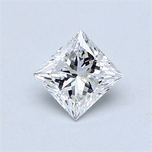 Picture of 0.54 Carats, Princess Diamond with  Cut, D Color, I1 Clarity and Certified by GIA