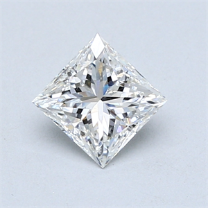 Picture of 0.62 Carats, Princess Diamond with  Cut, G Color, SI1 Clarity and Certified by GIA