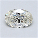 0.91 Carats, Oval Diamond with  Cut, H Color, I2 Clarity and Certified by GIA