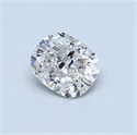 0.51 Carats, Cushion Diamond with  Cut, I Color, I1 Clarity and Certified by GIA