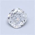 0.70 Carats, Cushion Diamond with  Cut, D Color, I1 Clarity and Certified by GIA