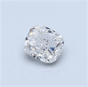 0.51 Carats, Cushion Diamond with  Cut, F Color, I1 Clarity and Certified by GIA