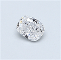 0.41 Carats, Cushion Diamond with  Cut, D Color, I1 Clarity and Certified by GIA