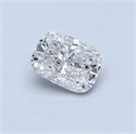 0.51 Carats, Cushion Diamond with  Cut, G Color, I2 Clarity and Certified by GIA