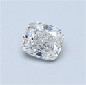 0.51 Carats, Cushion Diamond with  Cut, F Color, I1 Clarity and Certified by GIA