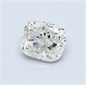 0.71 Carats, Cushion Diamond with  Cut, J Color, I2 Clarity and Certified by GIA