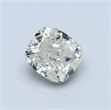 0.71 Carats, Cushion Diamond with  Cut, M Color, I1 Clarity and Certified by GIA