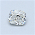 0.56 Carats, Cushion Diamond with  Cut, H Color, SI2 Clarity and Certified by GIA