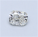 0.55 Carats, Cushion Diamond with  Cut, H Color, SI2 Clarity and Certified by GIA