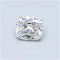 0.51 Carats, Cushion Diamond with  Cut, E Color, SI2 Clarity and Certified by GIA
