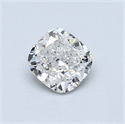 0.53 Carats, Cushion Diamond with  Cut, D Color, SI2 Clarity and Certified by EGL