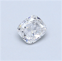 0.43 Carats, Cushion Diamond with  Cut, E Color, I2 Clarity and Certified by GIA