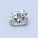 0.52 Carats, Cushion Diamond with  Cut, H Color, I1 Clarity and Certified by GIA