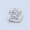 0.61 Carats, Cushion Diamond with  Cut, G Color, I1 Clarity and Certified by GIA