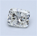 0.92 Carats, Cushion Diamond with  Cut, I Color, I2 Clarity and Certified by GIA