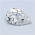 0.63 Carats, Pear Diamond with  Cut, G Color, I1 Clarity and Certified by GIA