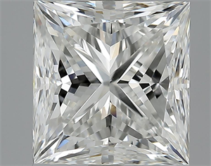 Picture of 4.02 Carats, Princess Diamond with  Cut, H Color, VS1 Clarity and Certified by GIA