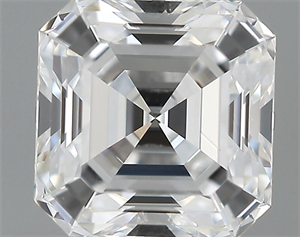 Foto 1.11 quilates, Asscher Diamante , Color E, claridad VS2 y certificado por GIA de
