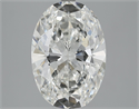 5.03 quilates, Ovalado Diamante , Color H, claridad SI1 y certificado por GIA