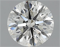 2.20 Carats, Round Diamond with Excellent Cut, H Color, VVS1 Clarity and Certified by GIA
