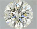 3.08 quilates, Redondo Diamante , Color L, claridad IF y certificado por GIA