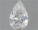 2.01 Carats, Pear Diamond with  Cut, D Color, SI1 Clarity and Certified by GIA