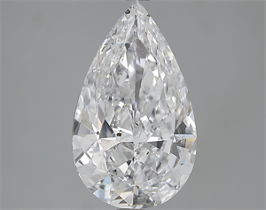 Picture of 3.16 Carats, Pear Diamond with  Cut, D Color, SI2 Clarity and Certified by GIA