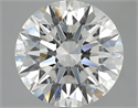 4.27 Carats, Round Diamond with Excellent Cut, G Color, VVS2 Clarity and Certified by GIA