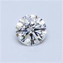 0.51 Carats, Round Diamond with Excellent Cut, F Color, SI2 Clarity and Certified by GIA
