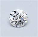 0.40 Carats, Round Diamond with Excellent Cut, F Color, I1 Clarity and Certified by GIA