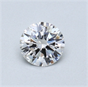0.43 Carats, Round Diamond with Excellent Cut, G Color, SI1 Clarity and Certified by GIA