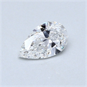 0.40 Carats, Pear Diamond with  Cut, E Color, SI1 Clarity and Certified by GIA