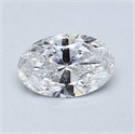 0.54 Carats, Oval Diamond with  Cut, E Color, I1 Clarity and Certified by GIA