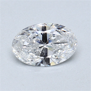 Picture of 0.54 Carats, Oval Diamond with  Cut, E Color, I1 Clarity and Certified by GIA