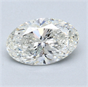 0.90 quilates, Ovalado Diamante , Color I, claridad I1 y certificado por GIA