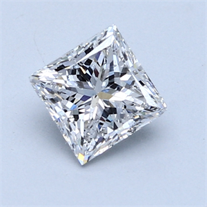 Picture of 0.96 Carats, Princess Diamond with  Cut, F Color, SI2 Clarity and Certified by GIA