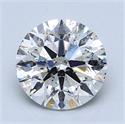 1.72 quilates, Redondo Diamante , Color D, claridad SI1 y certificado por EGL-USA
