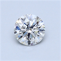 0.61 Carats, Round Diamond with Very Good Cut, F Color, I1 Clarity and Certified by GIA