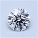 0.73 Carats, Round Diamond with  Cut, D Color, VVS2 Clarity and Certified by GIA
