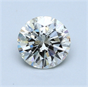 0.92 Carats, Round Diamond with Excellent Cut, G Color, SI1 Clarity and Certified by EGL