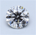 1.00 Carats, Round Diamond with Very Good Cut, F Color, I1 Clarity and Certified by GIA