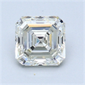 1.06 Carats, Asscher Diamond with  Cut, J Color, VVS2 Clarity and Certified by GIA