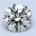 2.17 Carats, Round Diamond with Excellent Cut, M Color, IF Clarity and Certified by GIA