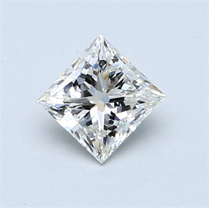 Picture of 0.63 Carats, Princess Diamond with  Cut, I Color, VVS2 Clarity and Certified by GIA