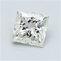 1.03 Carats, Princess Diamond with  Cut, J Color, VS1 Clarity and Certified by GIA