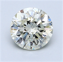 1.50 Carats, Round Diamond with Excellent Cut, I Color, SI2 Clarity and Certified by EGL